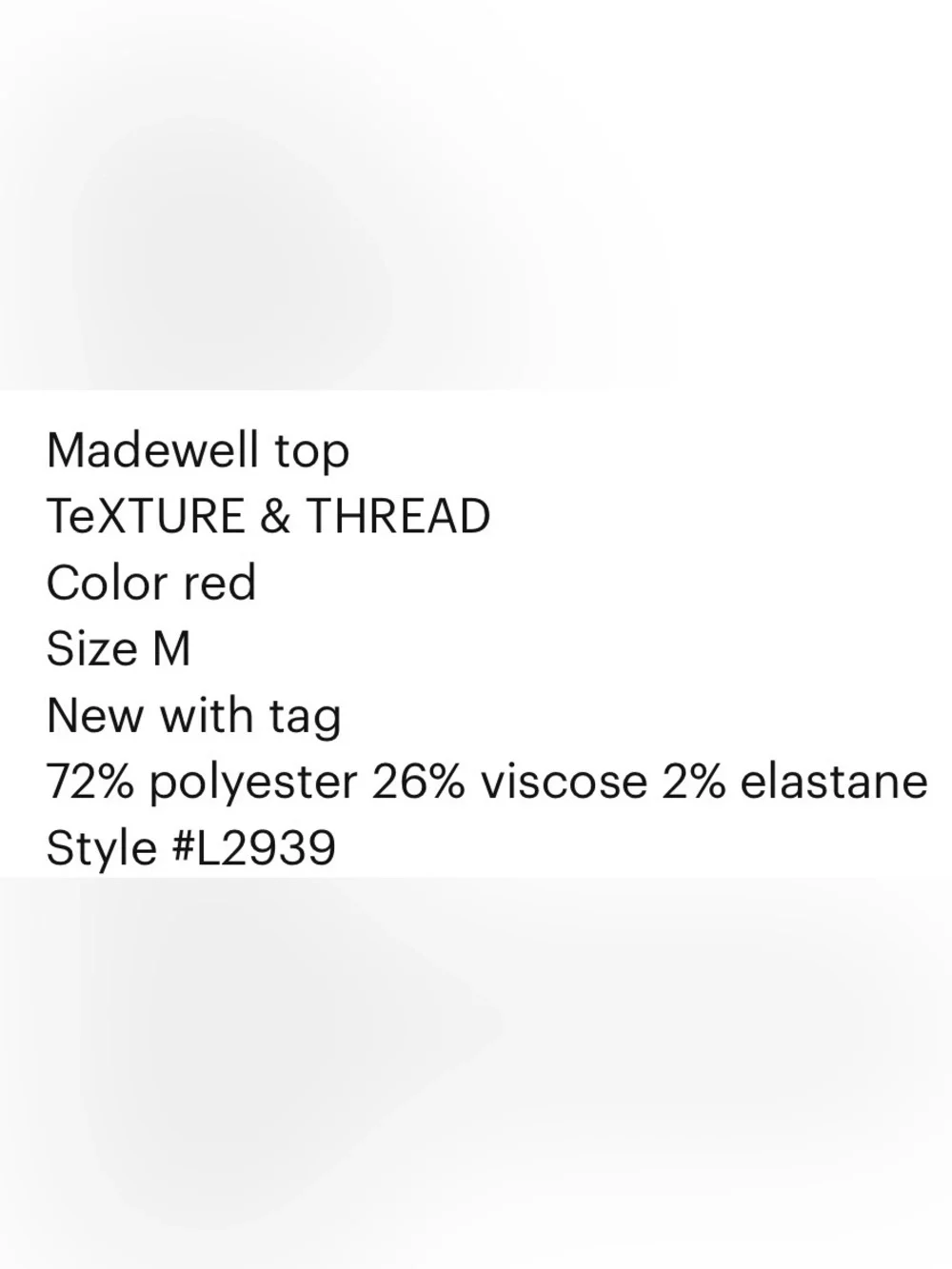 Madewell Red Puff Sleeve Peasant Blouse